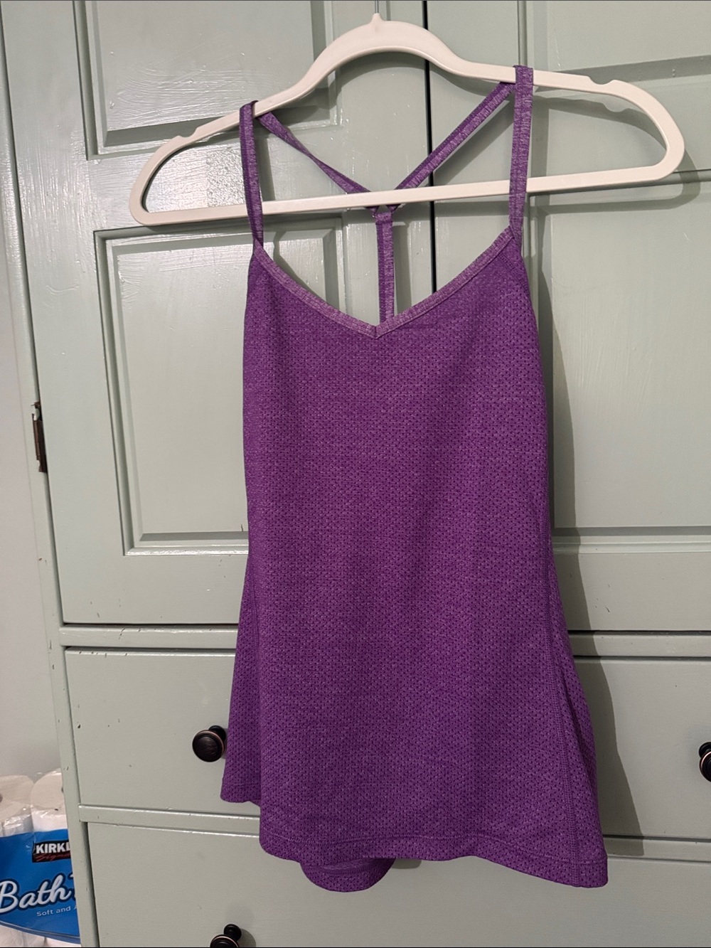 Lorna Jane Purple V-Neck Strappy Tank